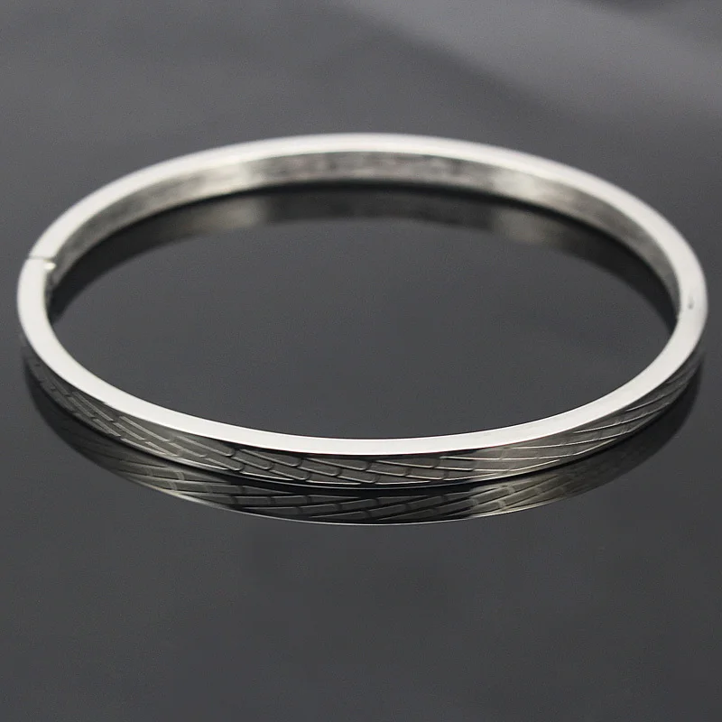 Trendy Elegant Fashion Bangle For Women Lover Bracelets Korean Jewelry Stainless Steel Women's Present Pulseiras | Украшения и