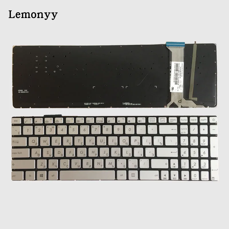Русский для ASUS GL552 GL552J GL552JX GL552V GL552VL GL552VW N551 N551J N551JB N551JK N551JM N551JQ подсветкой RU Клавиатура ноутбука