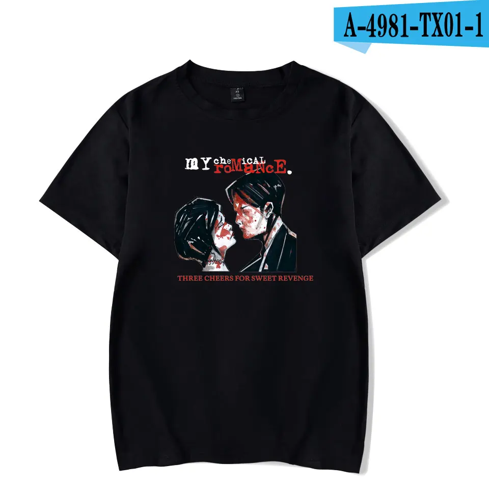 black Забавная Мужская футболка My Chemical Romance футболки Для мужчин прохладный и модные женские туфли/Для мужчин одноцветное с круглым О-образным вырезом футболки с коротким рукавом - Цвет: black