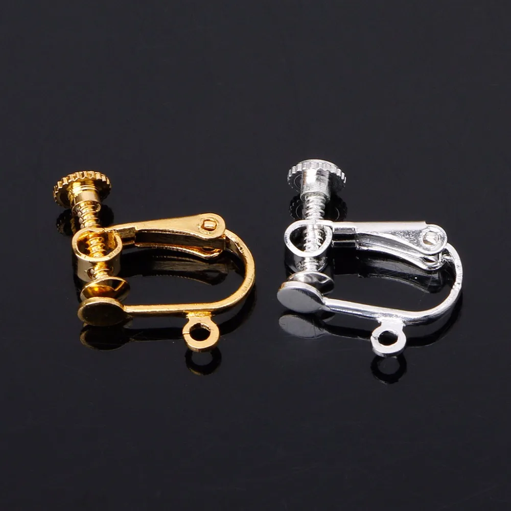 Модная серьга в виде клипсы без пирсинга для ушей латунные винтовые сережек