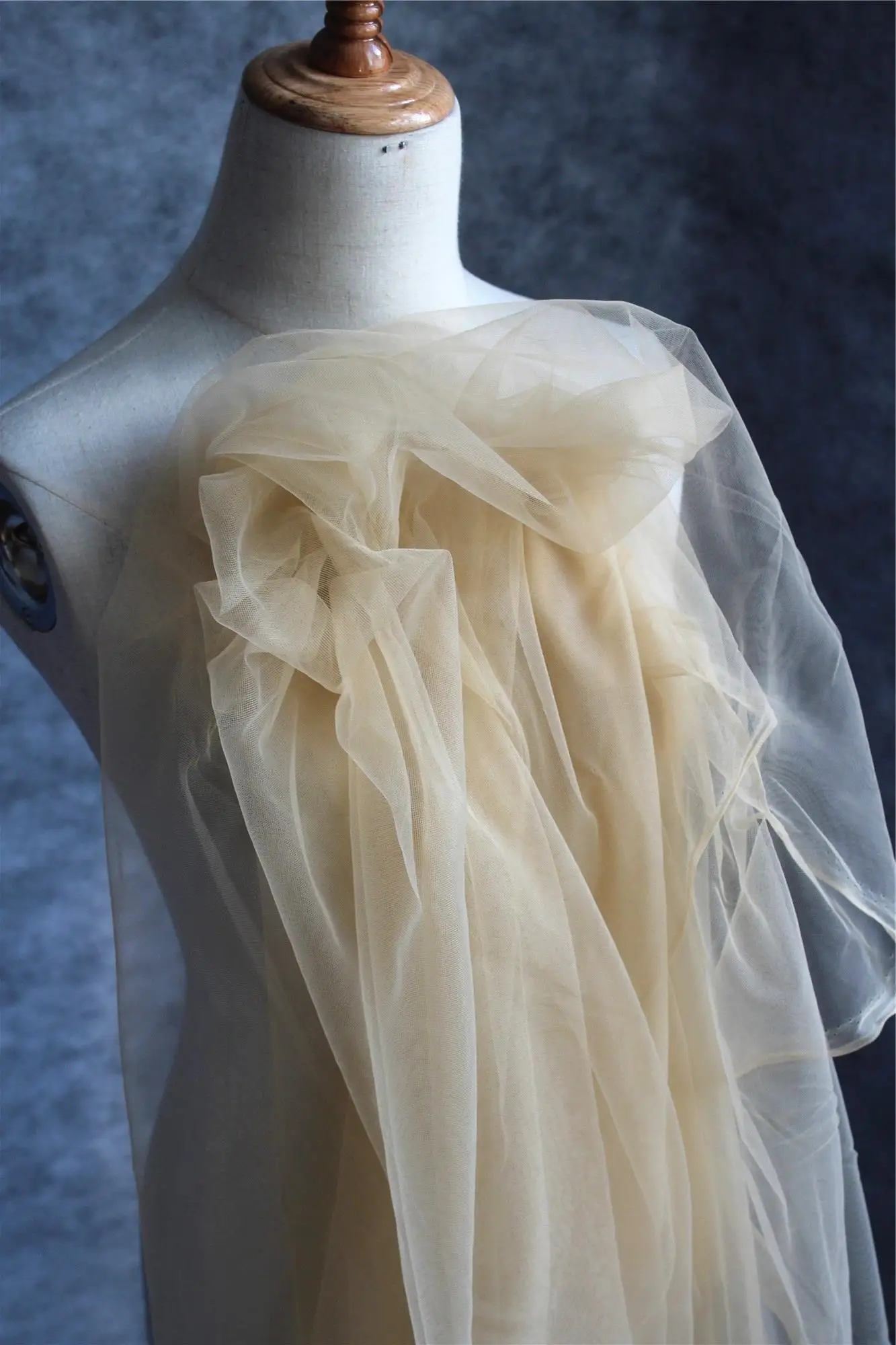 Полупрозрачная мягкая шестиугольная сетка ткань для свадебного платья из ткани