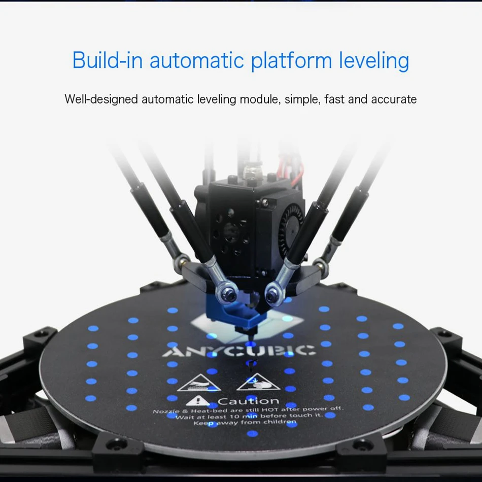 3D принтер ANYCUBIC Kossel автокалибровка рейсовые направляющие увеличенная область