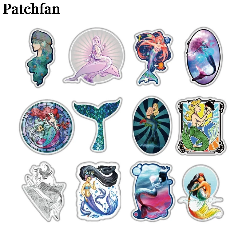Patchfan 50 шт. Русалочка Мультфильм Детские игрушки наклейки для скрапбукинга DIY ноутбук скейтборд мотоцикл Декоративные значки Pasters A2049