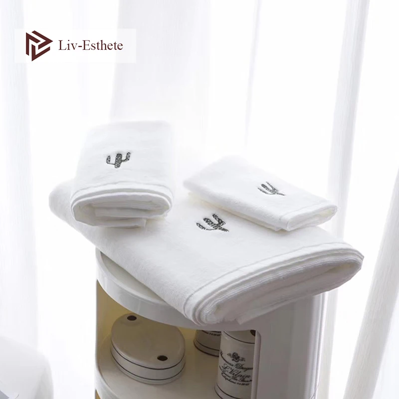 Liv Esthete 2019 Новое Скандинавское белое полотенце С КАКТУСОМ 100% хлопок супер мягкое