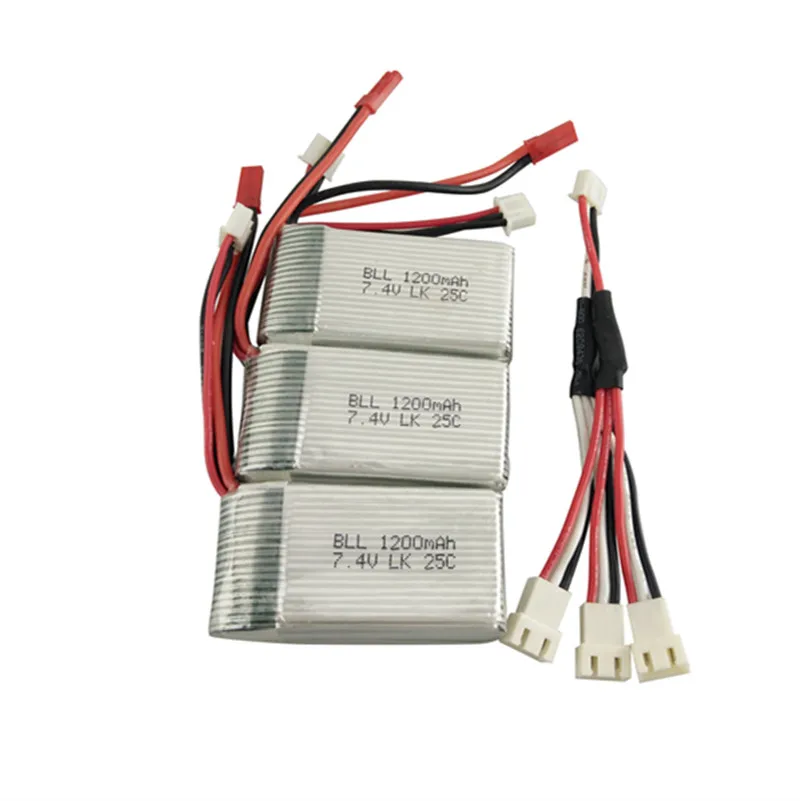 

3pcs 7.4V Wltoys A949 A959 A969 A979 K929 LiPo Battery 1200mah Lipo Battery For Wltoys a959 RC Helicopter Airplane Car Boat