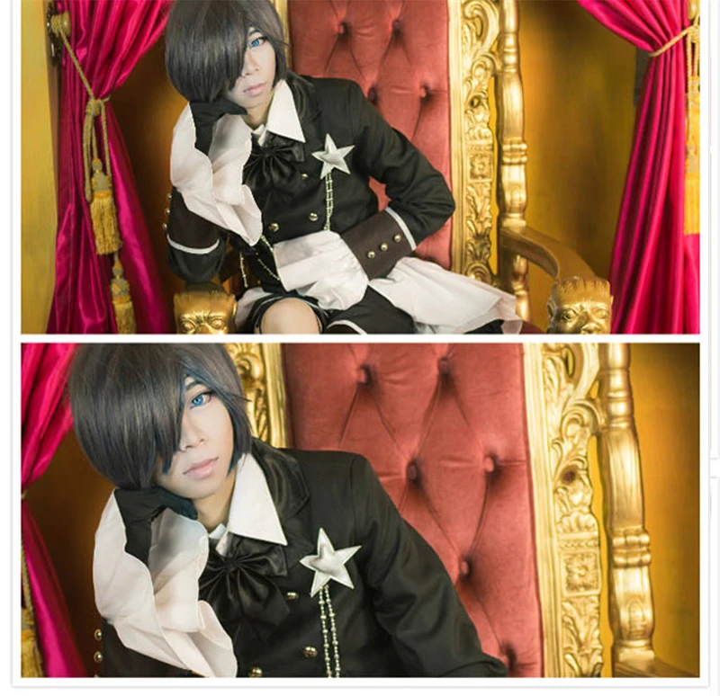 Аниме Косплей Черный Дворецкий Ciel Phantomhive Косплей Костюм Хэллоуин вечерние костюмы на заказ