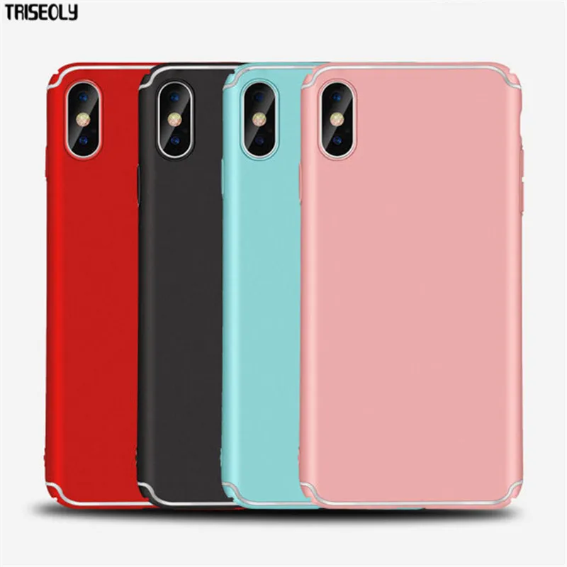 Чехол Triseoly для iPhone 8 гладкий Высококачественный жесткий чехол X Plus 7 6 6S Ten |