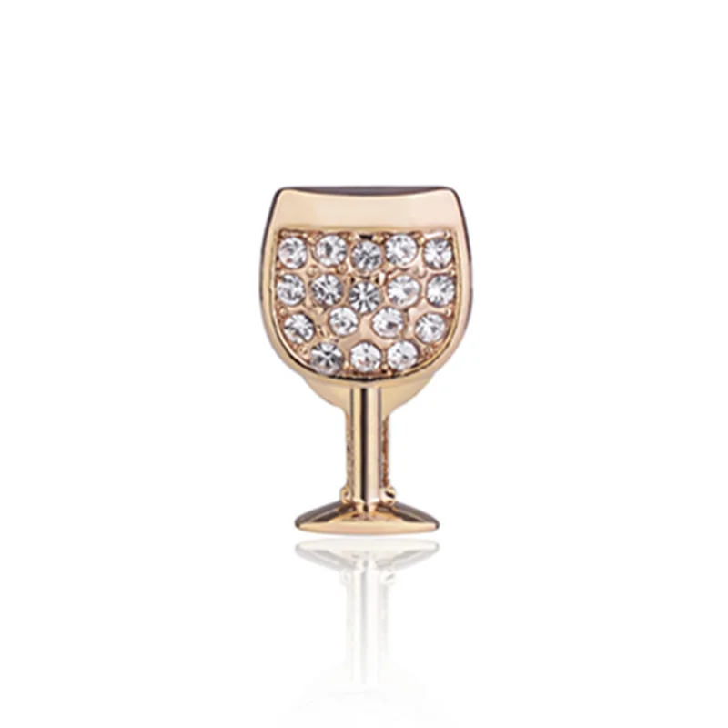 SANSHOOR Jewelry Crystal Wine Glass Goblet Slide Charm Fit 10mm Stainless Steel Mesh Bracelet for Women DIY Accessories Making | Украшения