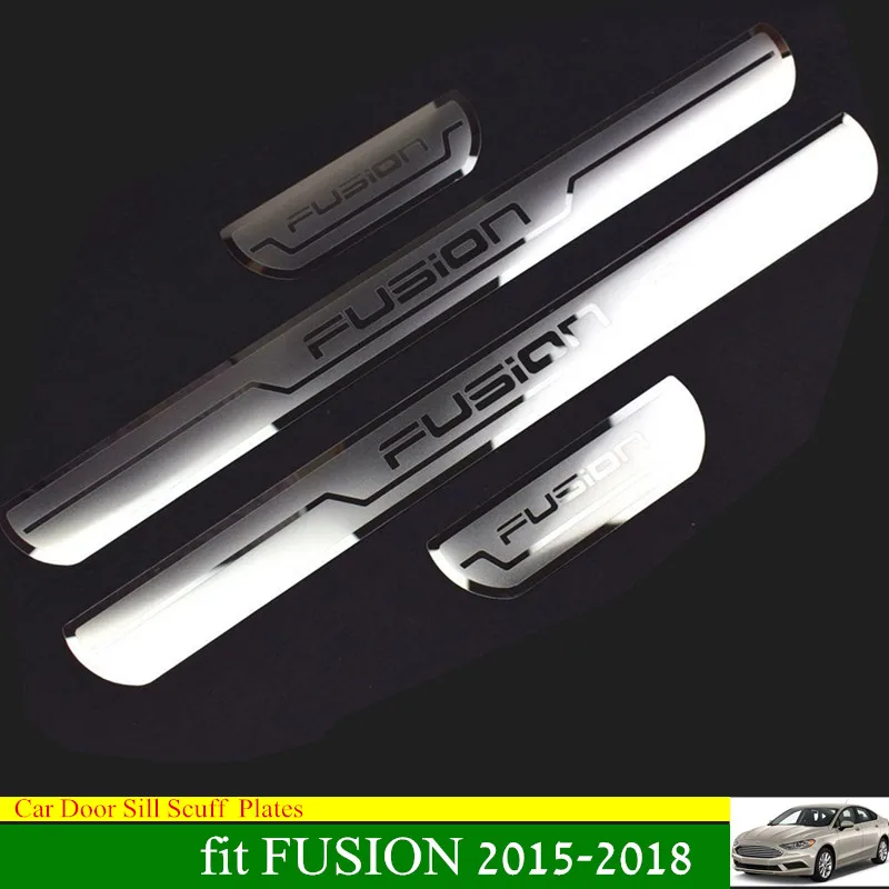 Новинка автомобильные дверные пороги FUSION накладка из нержавеющей стали защитные