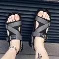 Casual Men sandały letnie buty sandały męskie sandały odkryty oddychający komfort Slip on Plus rozmiar otwarte buty Sandalias Hombre EVA