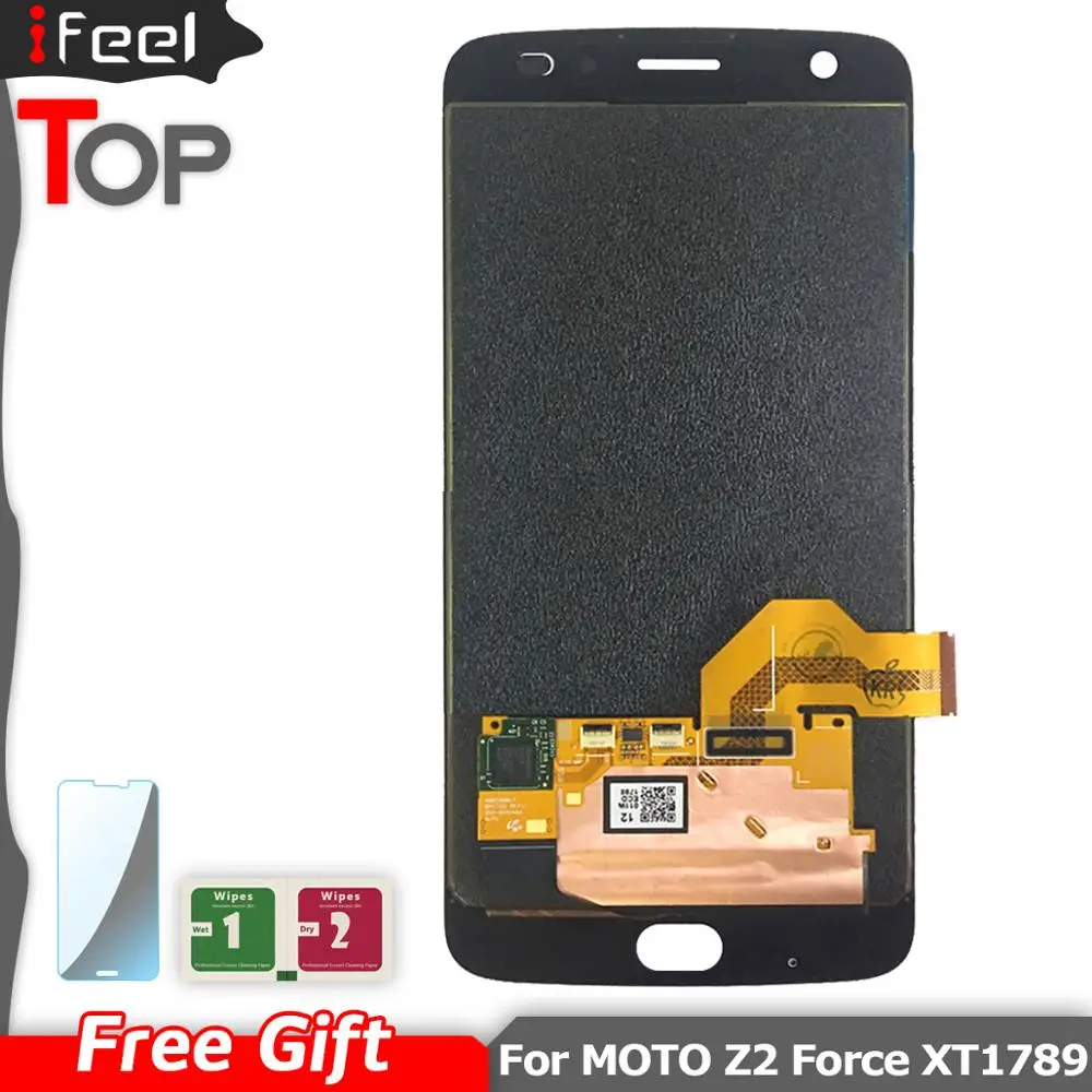 ЖК дисплей 5 дюйма для Motorola MOTO Z2 Force XT1789 с сенсорным экраном дигитайзер в сборе Moto