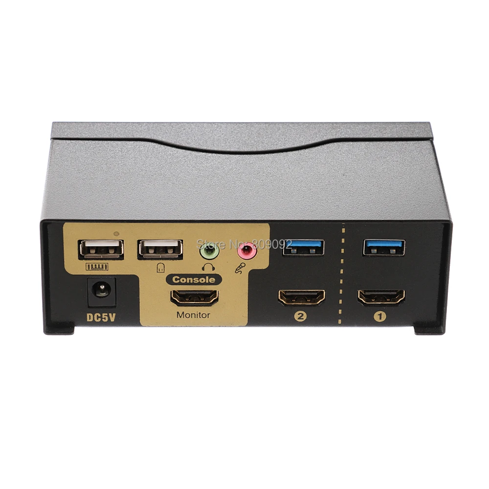 Профессиональный металл USB HDMI KVM переключатель 2 Порты и разъёмы HDMI USB3.0 с аудио сплиттер для кабелей Мышь клавиатура 1080 P 3D коммутатор