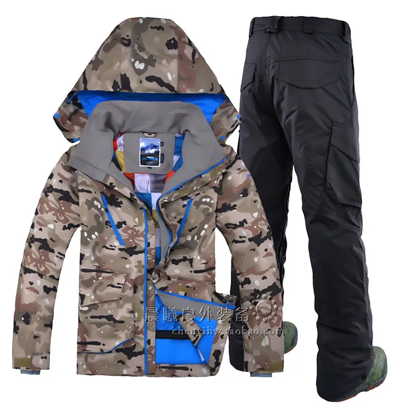 GSOU зимняя уличная спортивная камуфляжная лыжная куртка на молнии Ветрозащитный