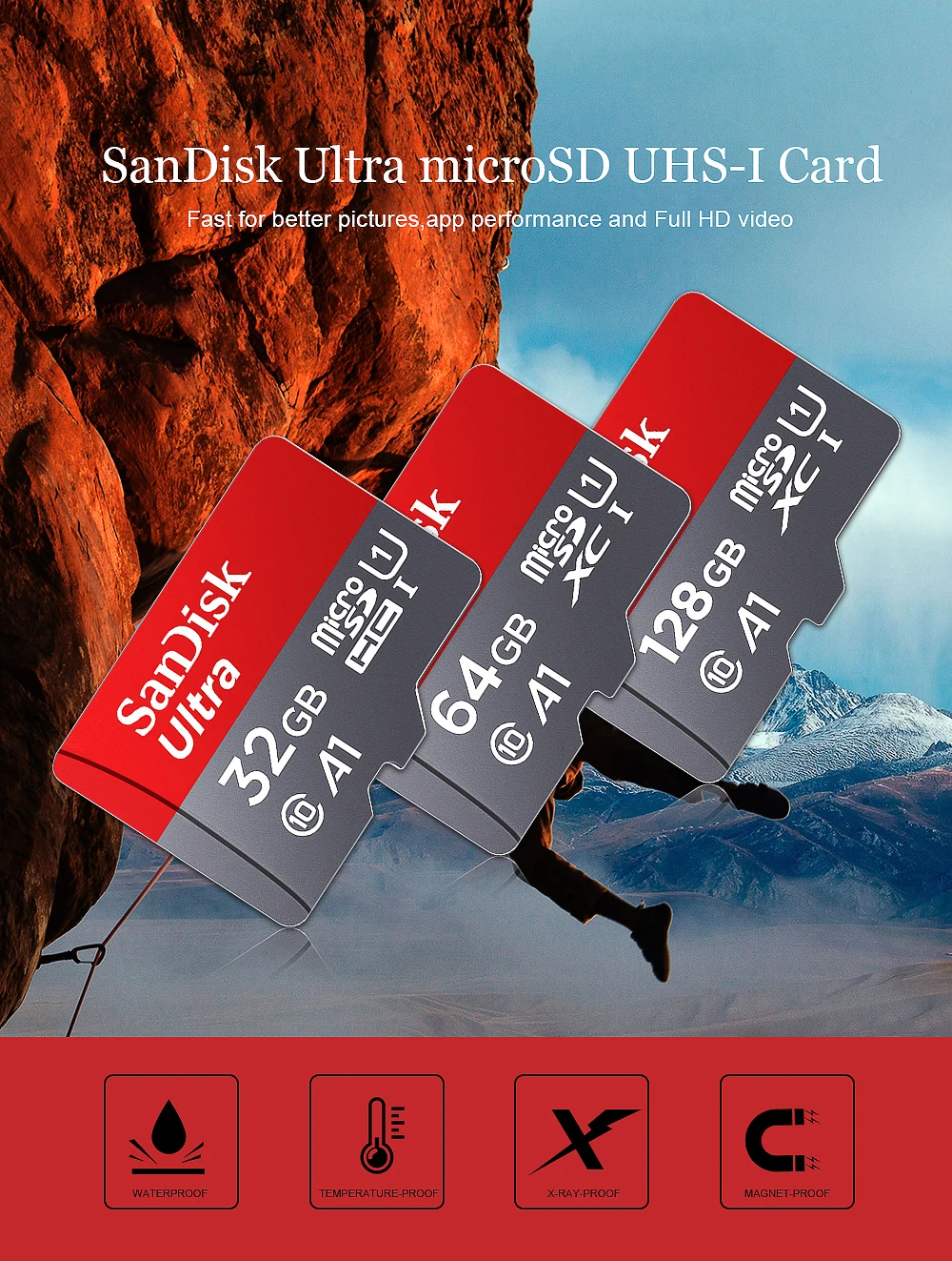 SanDisk картой Micro SD объемом 16 Гб оперативной памяти, 32 Гб встроенной памяти, 64 ГБ 128 Class10 карты 80 МБ/с. 100 м/с слот для карт памяти samrtphone день студенты стол для ноутбука