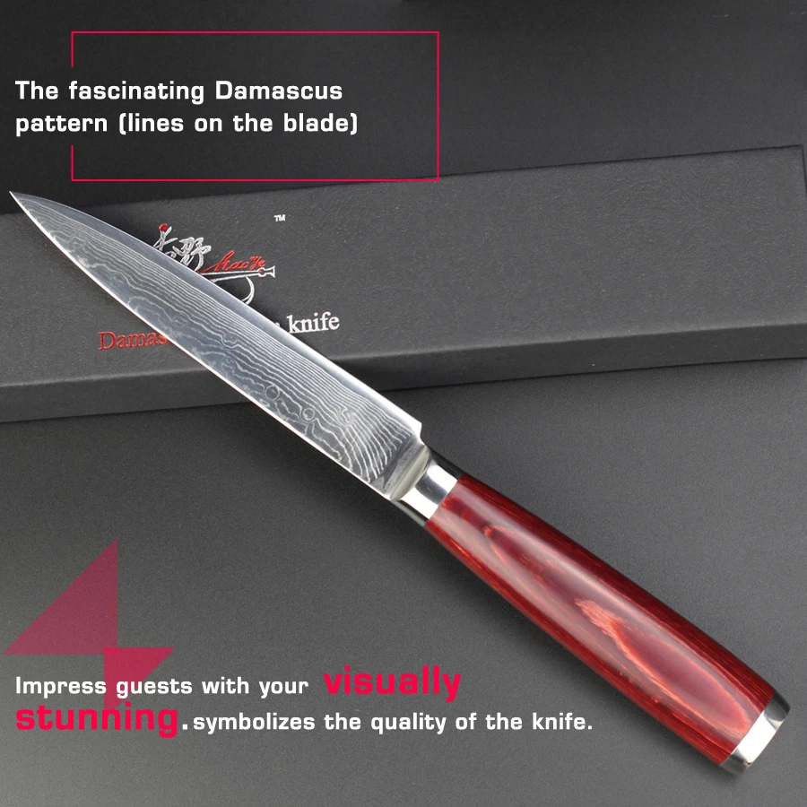 Новые 5 дюймовые кухонные ножи дамасский кухонный нож японский vg10 Универсальный