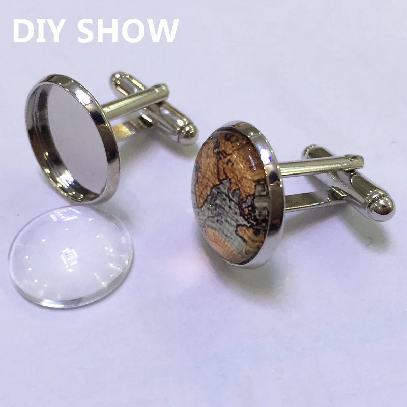 Запонки запонки + со стеклом серебристые во французском стиле наборы запонок