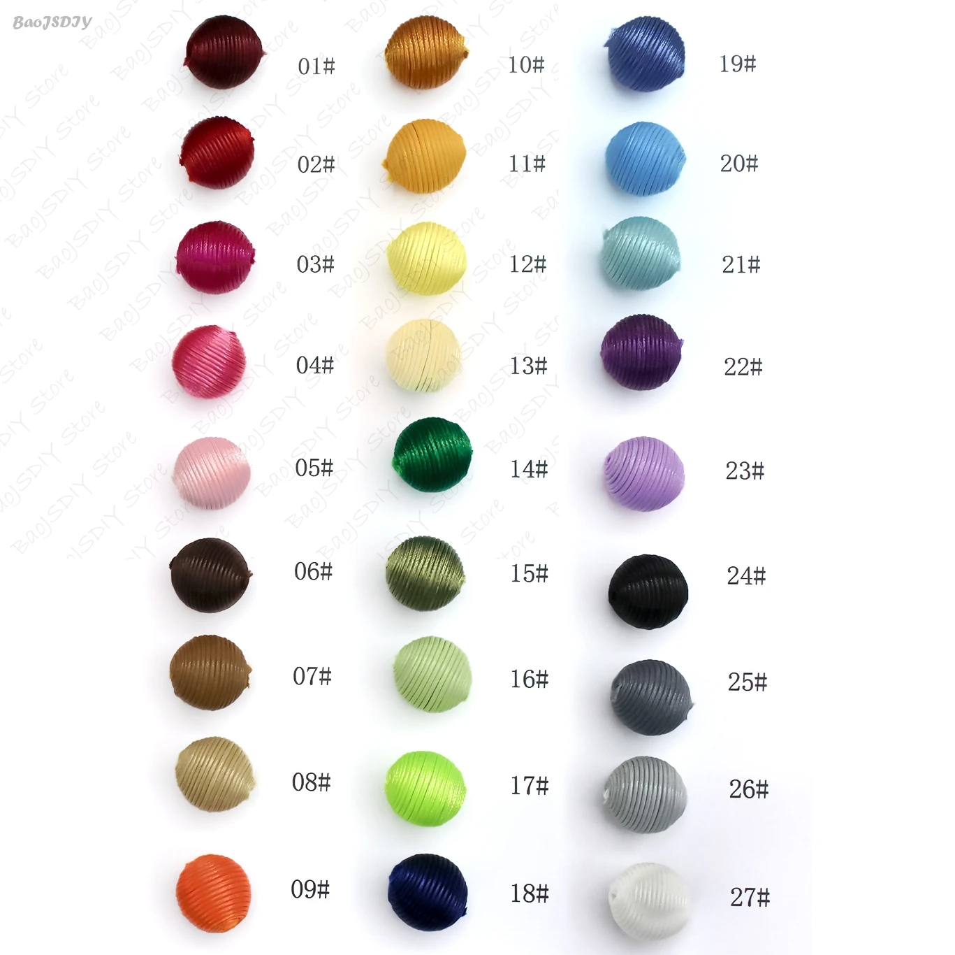 Choose Solid Colors 10 штук 16 мм 18 мм 20 мм 22 мм 24 мм круглый акриловый шар, обернутый Воском Шнур бусины Diy ювелирных изделий Аксессуары(JM6149 - Цвет: Choose Solid Colors