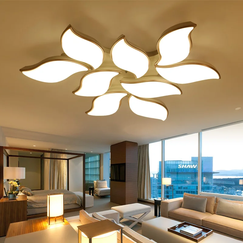 Современная светодиодная люстра lighttis Led Lustre с дистанционным управлением, акриловые лампы для гостиной, столовой, спальни, ресторана, светильники