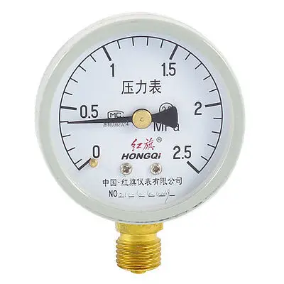 1/4 &quotBSP резьба 2 5 Класс точности 0 МПа Воздушный манометр воды Y 60|water content|gauge rpmwater