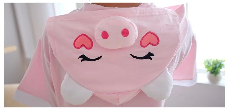 Vanled 2017 Лето Девушку Onesie С Короткими Рукавами Мило Ночной Рубашке Мультфильм