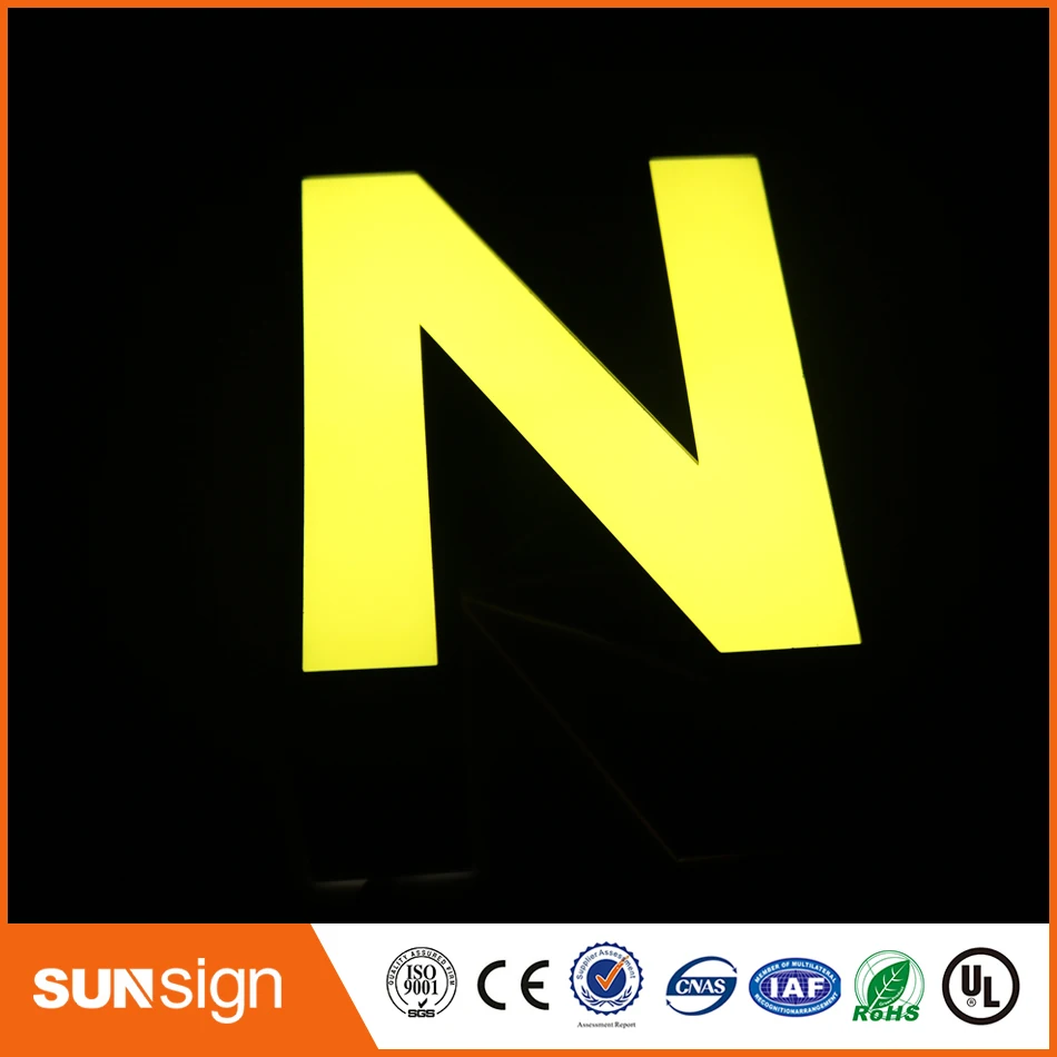 Brand stores decoration channel letter illuminated sign letters