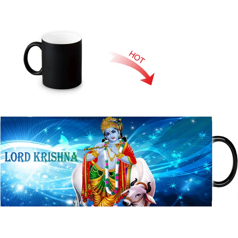Заказная Термокружка Hinduism Lord Krishna с принтом молочное пиво кофе керамические