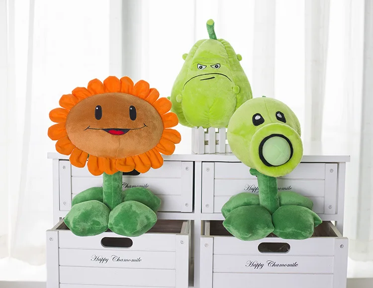 30 см Растения против Зомби Плюшевые игрушки PVZ Растения Peashooter Сквош Подсолнух Плюшевые игрушки куклы Подарки для детей