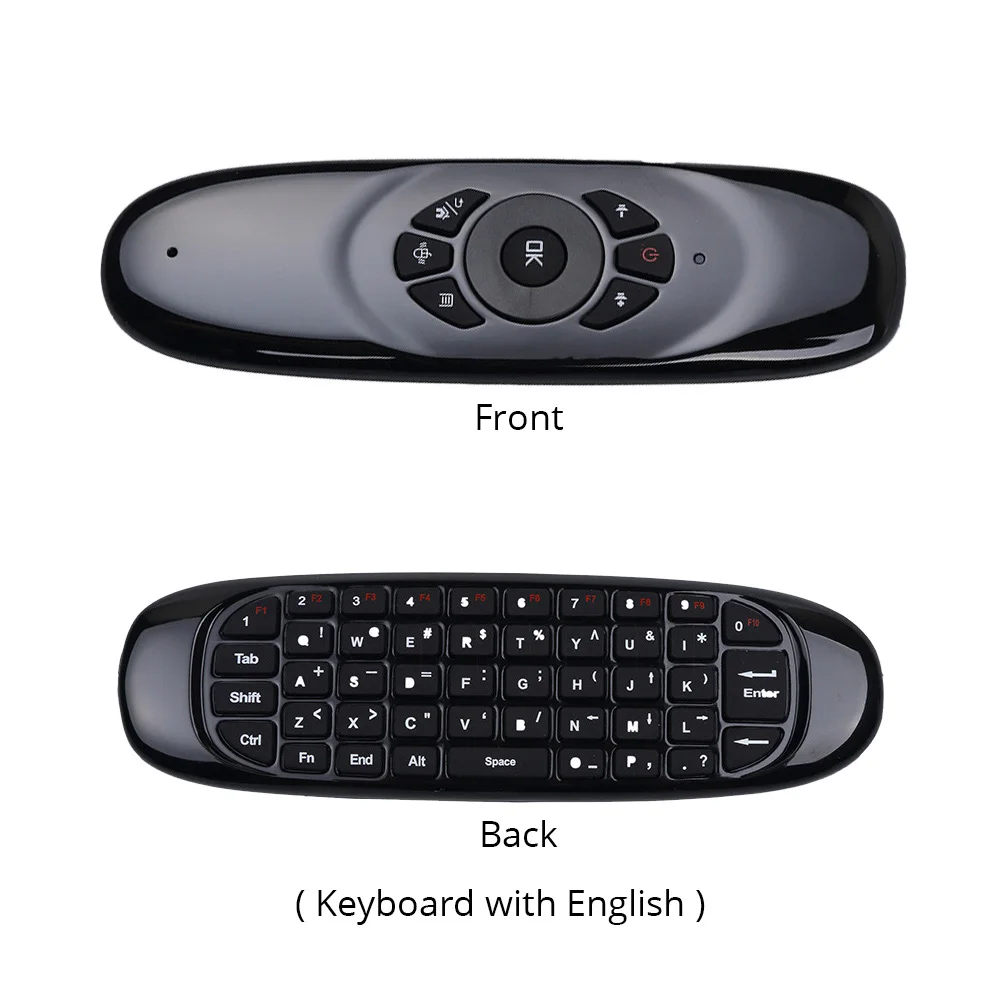 Ari mouse with EN Беспроводная игровая клавиатура Fly для воздушной мыши, перезаряжаемая 2,4 ГГц, универсальный Смарт-пульт дистанционного управления для BYINTEK Android, проектор ПК - Цвет: Ari mouse with EN