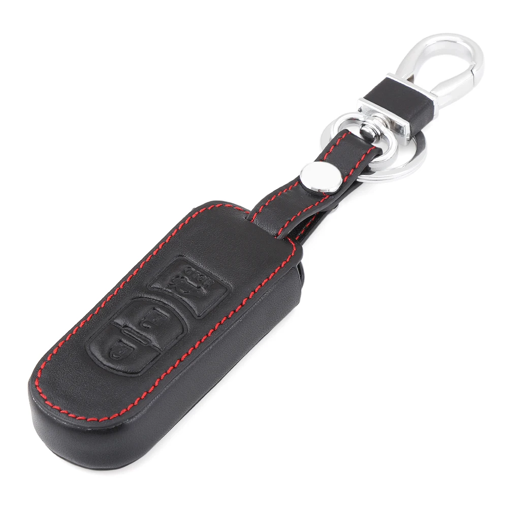 Кожаный Автомобильный чехол для ключа с дистанционным управлением подходит Mazda