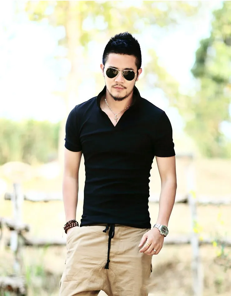 Бренд Для мужчин s Solid Polo Paul рубашка Masculina для Для мужчин модная мужская Повседневное отложным воротником Slim Fit Хлопок поло Для мужчин лето PL005