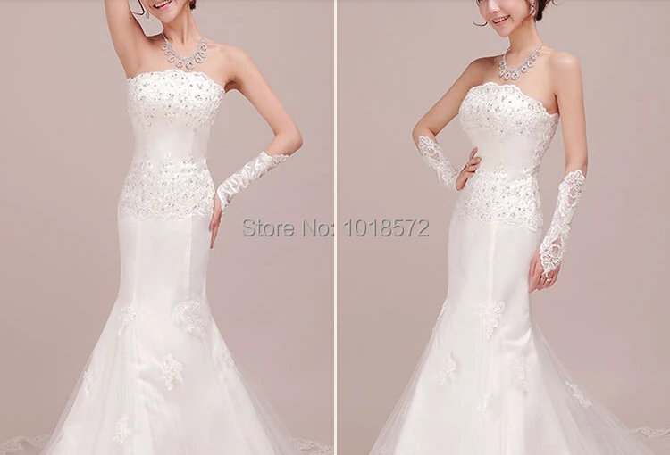 Горячая распродажа Новые Свадебные перчатки с кружевной аппликацией Модные без