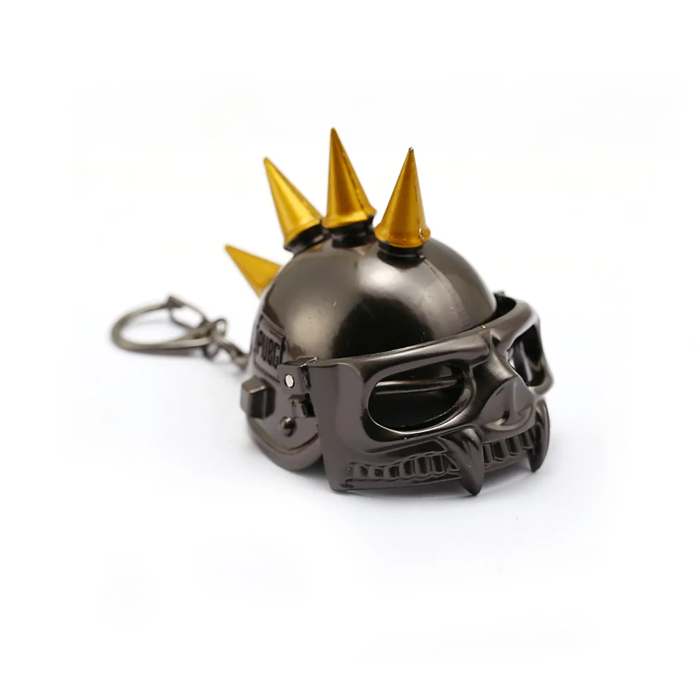 

PUBG Keychain Battle Grounds Keychain Openable Helmet Spiked Rivet Alloy Keyring Jewelry Game Fans Gift llaveros