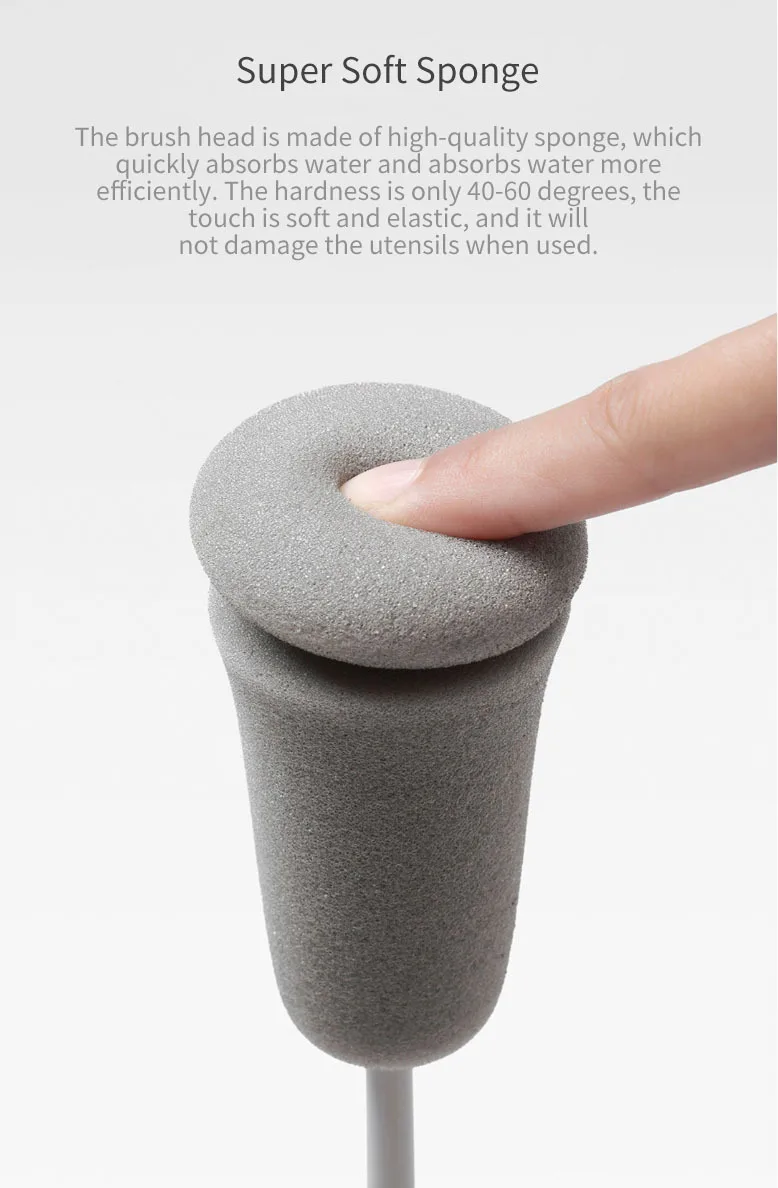 Xiaomi Mijia Kis Skiss Fish 3 шт. губка чашка щетка с длинной ручкой сменный инструмент для очистки кухни мягкая губка щетка