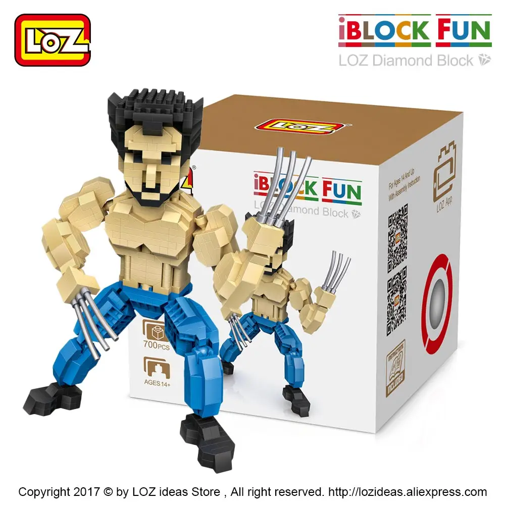 LOZ алмазные блоки Супергерои фигурка Супер Герои Логан игрушки DIY сборка
