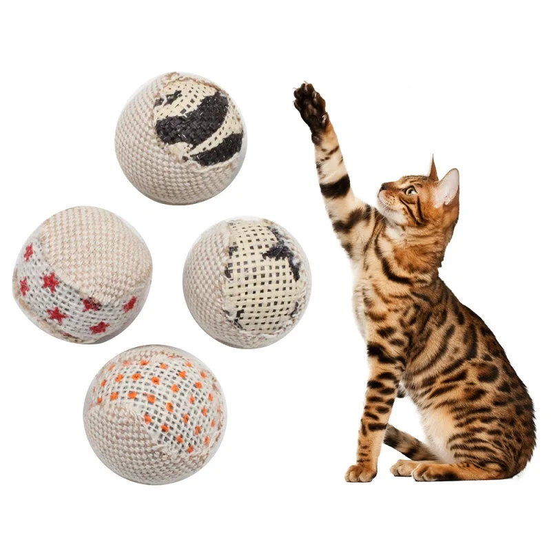 Забавные игрушки для кошек 4 шт./лот мячик интерактивный котят котята играющая в