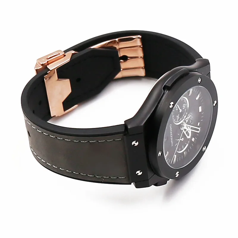 Men watch band watch accessories leather strap 19mmx25mm for HUBLOT big bang series rubber strap sports waterproof female