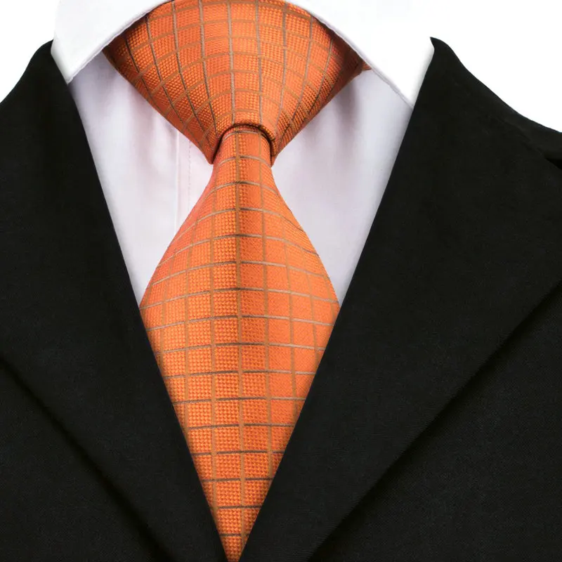 Мужской клетчатый галстук Darkorange 100% шелковые галстуки-запонки в клетку для