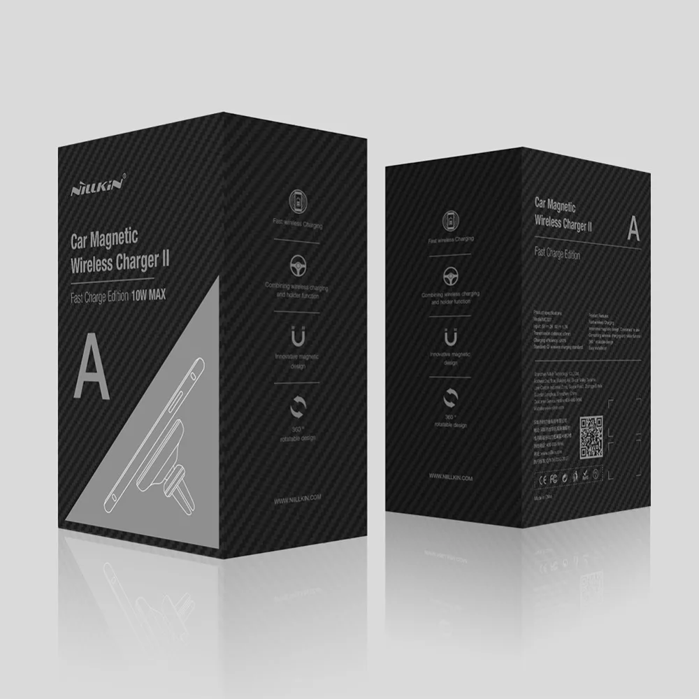 Беспроводное зарядное устройство Qi для автомобиля 10 Вт Nillkin 2 в 1 магнитный