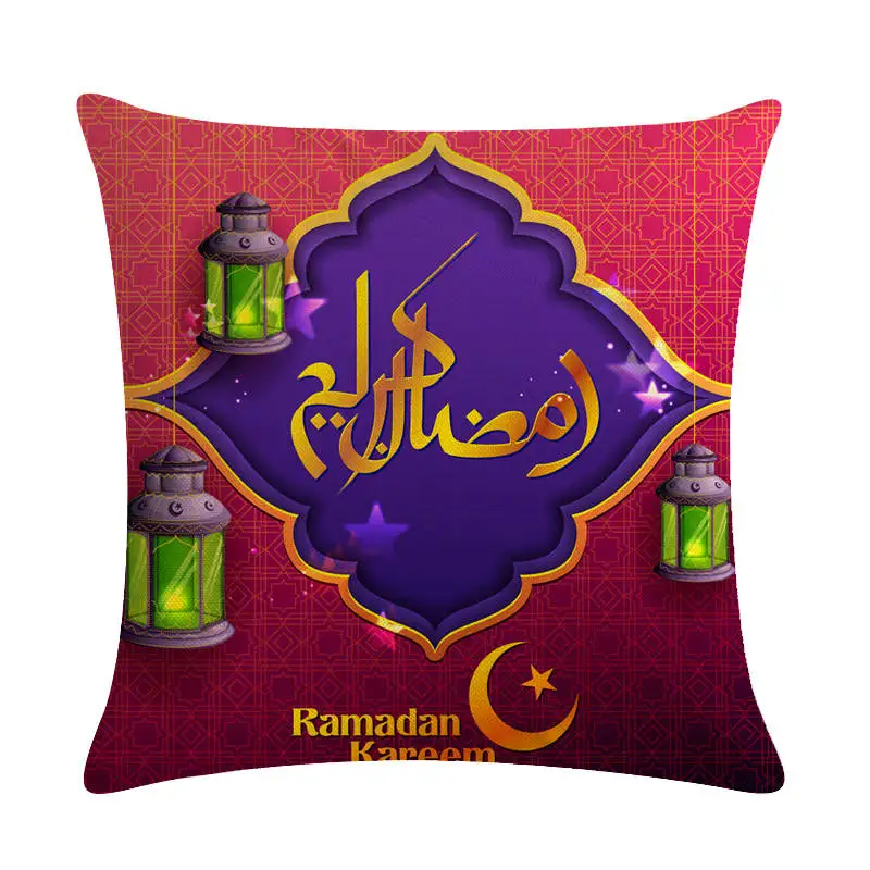 Рамадан Карим украшение Блаженный ИД Мубарак Луна фонарь мечеть хлопок лен