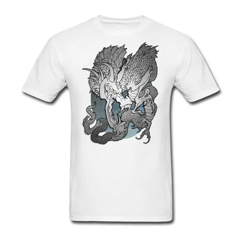 Дешево Оптом Человек Дракон Японии Футболка Crewneck Сумасшедший мужская Tee | Мужская