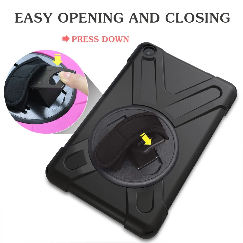 Противоударный чехол с ремешком на руку для нового планшета Amazon Fire HD 8 7 го