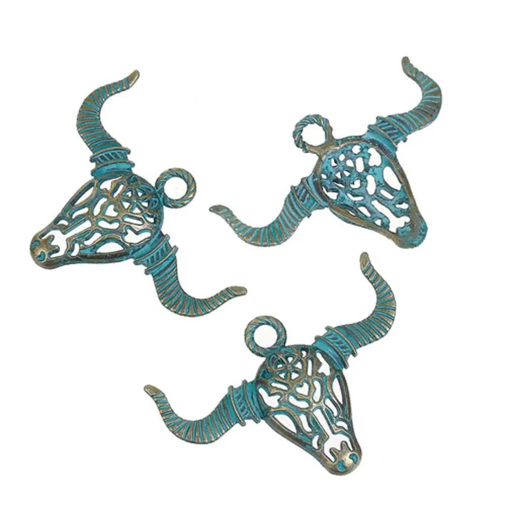 3 30 шт старинная бронзовая подвеска Шарм Ожерелья Подвески зеленый эффект цвета