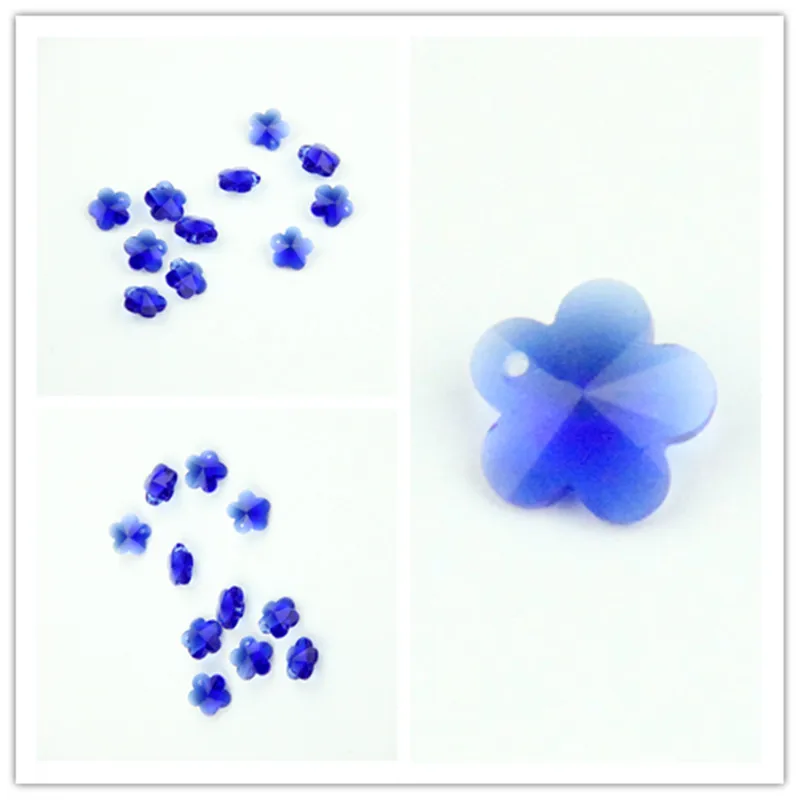 Милые 2000 шт 14 мм темно-синий цвет кристалл цветок сливы бусины в одном отверстии