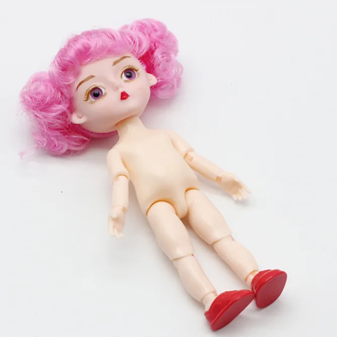 Pink Hair C 15 см BJD куклы игрушки 13 суставов прекрасные Оригинальные девушки принцесса куклы 1/12 тела суставы активные наряды куклы для детей игрушки на день рождения - Цвет: Pink Hair C