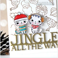 winter word jingle all the way metal cutting dies stencils diy scrapbooking album paper cards craft decor embossing new