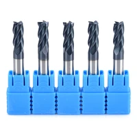 5pcs tungsten carbide end mill 4 flute cnc milling cutter 6x50mm for steel iron metal