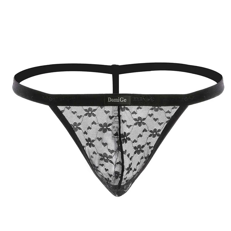 Сетчатые прозрачные стринги с мешочком для выпуклости горячее сексуальное