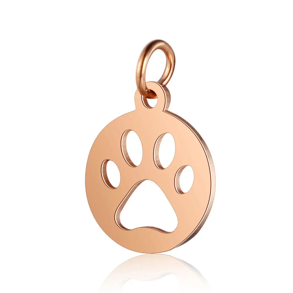 10PCS Stainless Steel Paw Charms 12*17MM Pendant For Necklace &amp Bracelet | Украшения и аксессуары