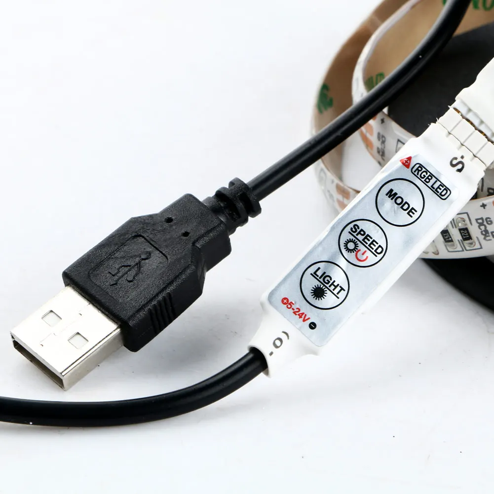Светодиодная лампа 5 В для HDTV USB Power с подсветкой RGB 15 светодиодов 50 см