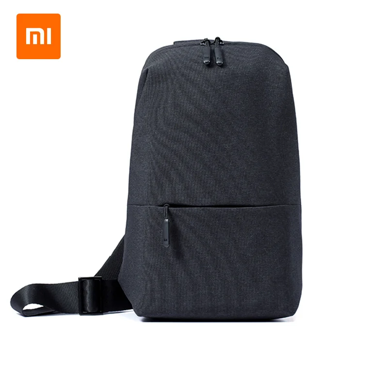 KEMY, оригинальная нагрудная сумка Xiaomi, слинг, сумка для отдыха, нагрудная сумка, маленький размер, на плечо, унисекс, рюкзак, сумка через плечо, 4л, полиэстер - Цвет: Black